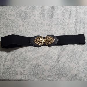 Elegant Black and Gold Belt